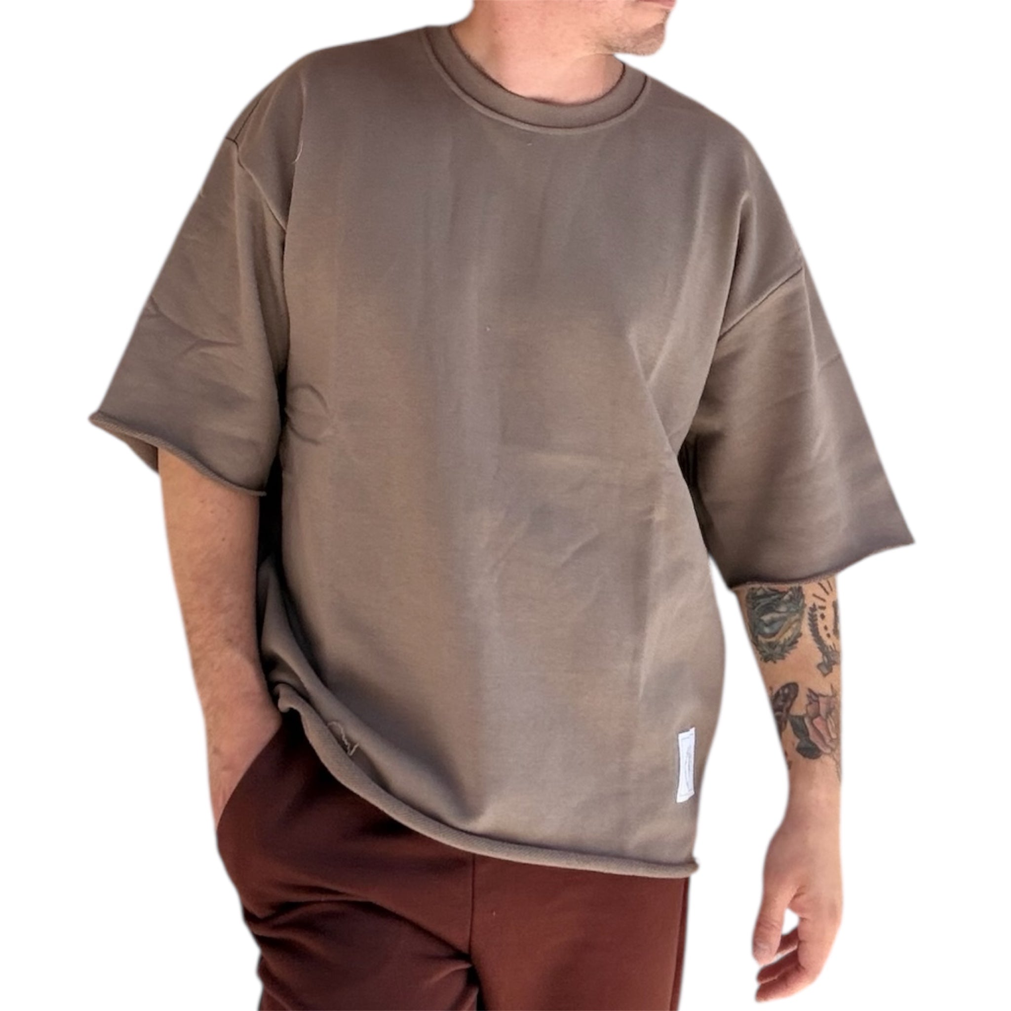 Heavyweight Oversized T-Shirt – Taupe Brown