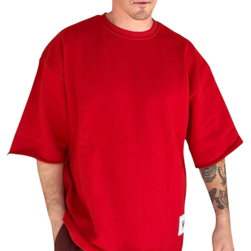Heavyweight Oversized T-Shirt – Bold Red