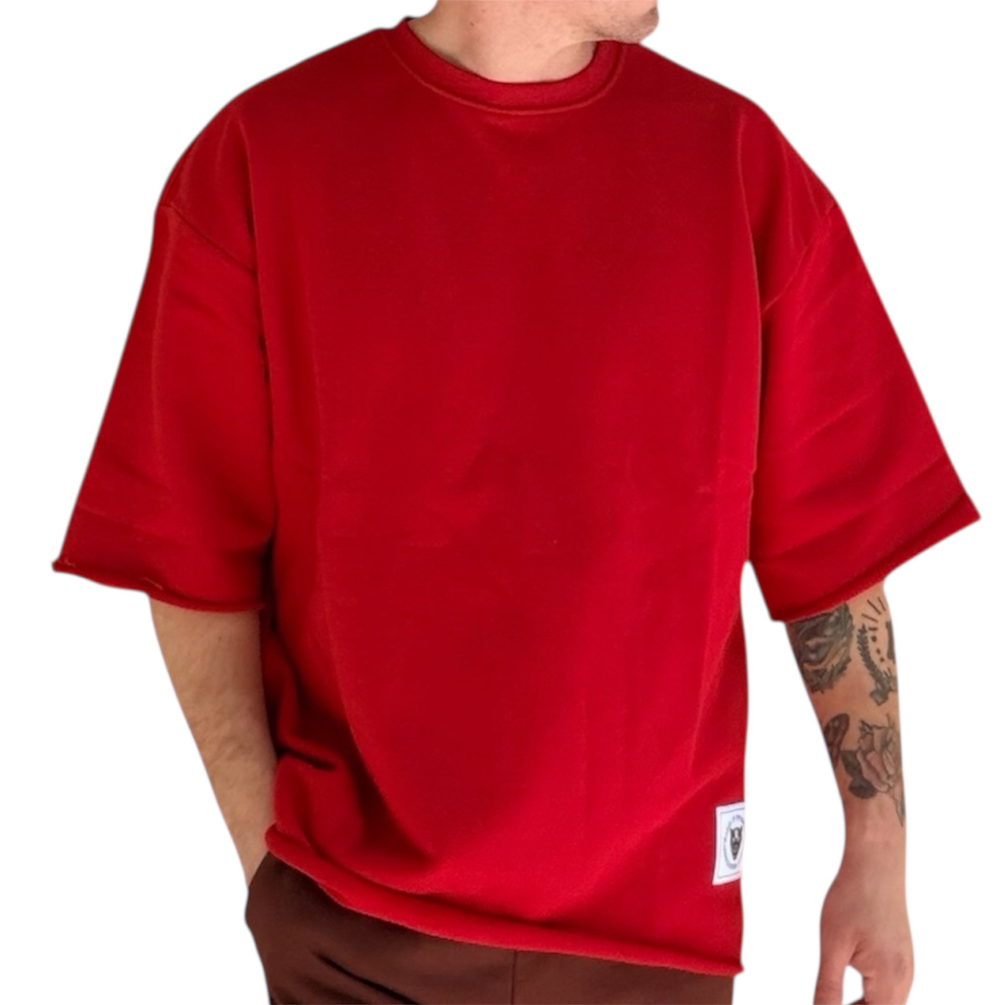Heavyweight Oversized T-Shirt – Bold Red