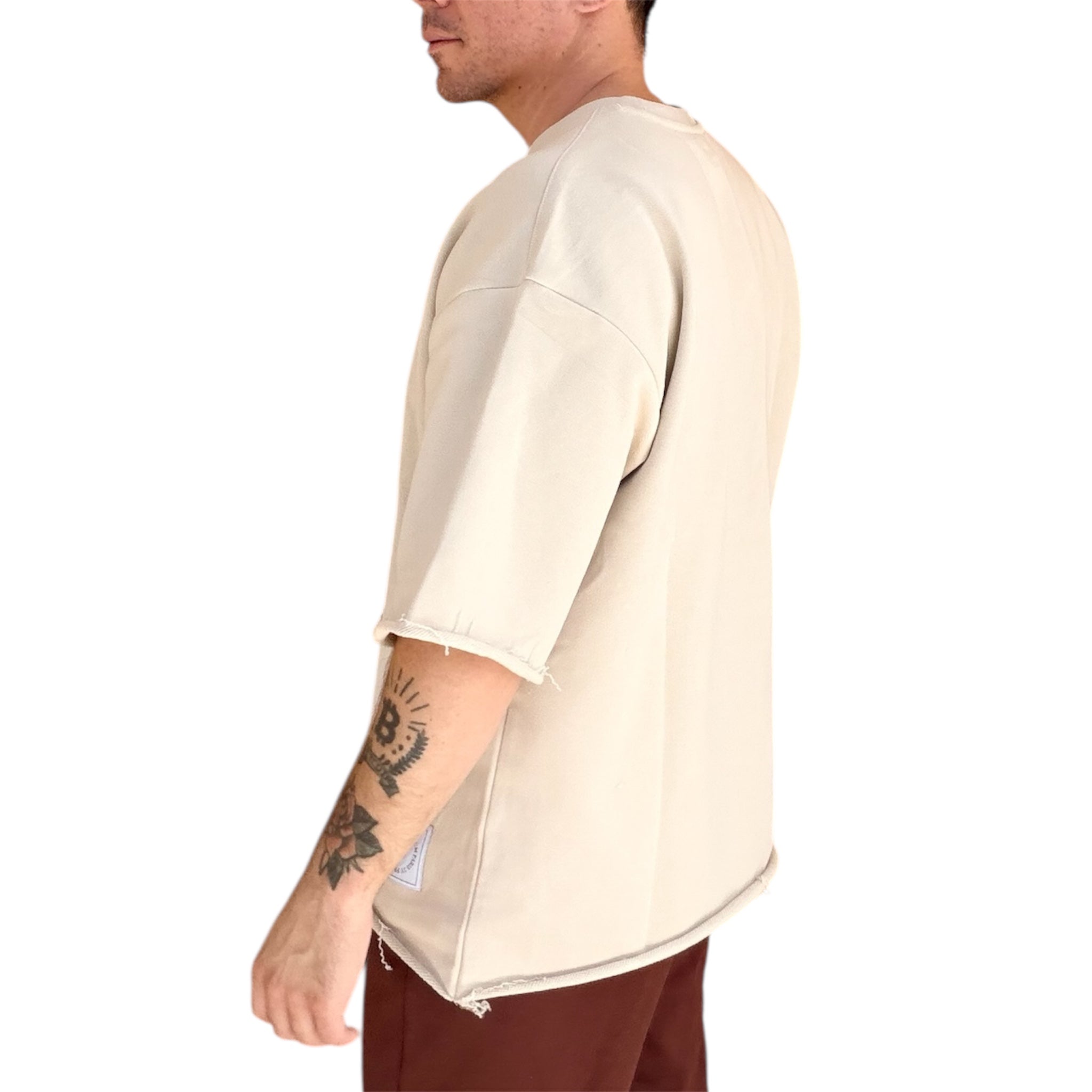 Heavyweight Oversized T-Shirt – Cream Beige