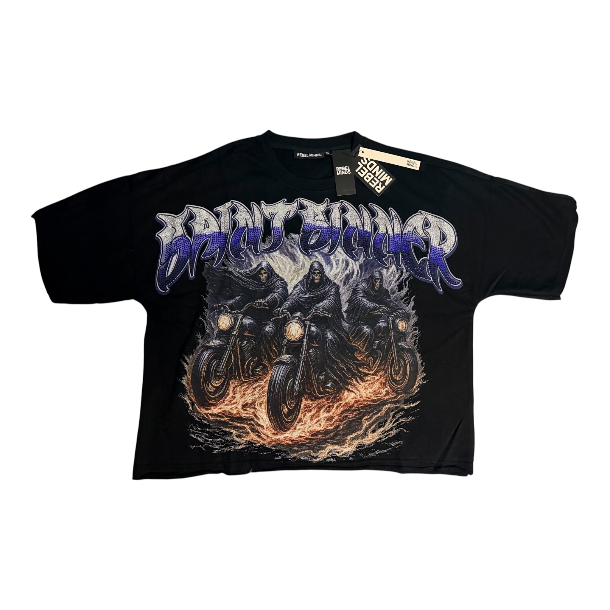 Heavyweight Oversized Graphic T-Shirt – Dark Rider Edition